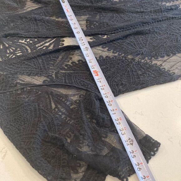 Embroidered Short Sleeve Whimsey Long Coverup - Picture 7 of 8